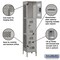 Salsbury Industries Wardrobe Locker, 18inD, 3 Tiers, Steel, Gray 83168GY-U